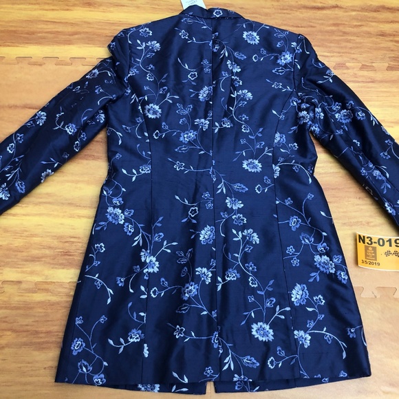 Talbots Woman Embroider Pure Silk Jacket Petite 2 - Picture 7 of 8